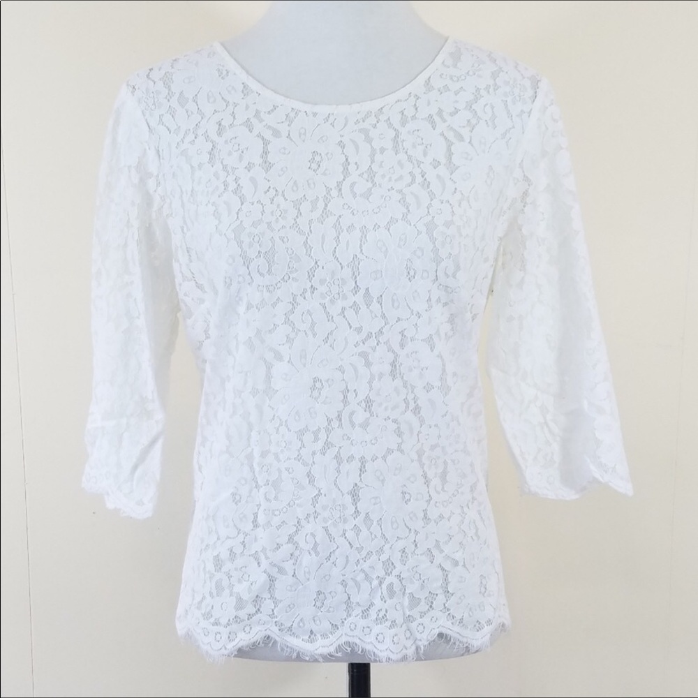 💋The Limited White Lace Blouse